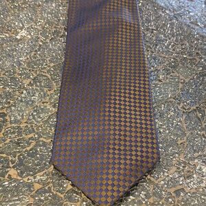 Alexander Julian  Blue and Gold Men's Silk Tie